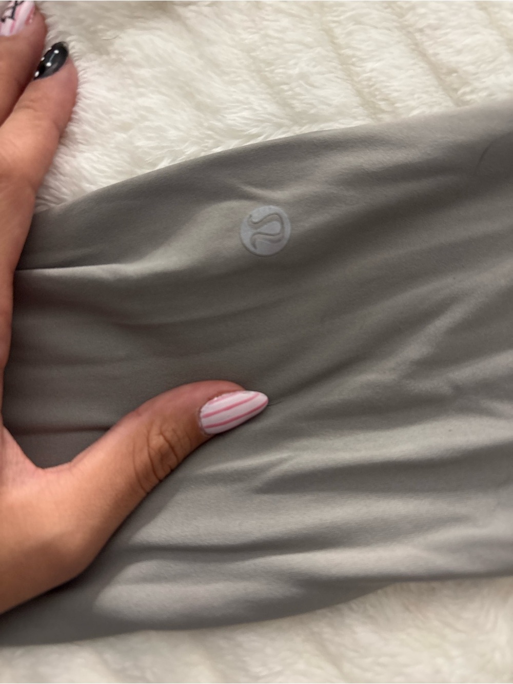 lululemon athletica Light Gray Seamless Bandeau